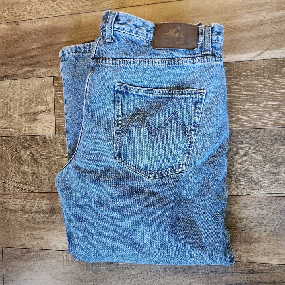 Old Mill Fleece Lined Mens Jeans 40x27.5 Straight Fit Denim Work Chore Outdoor